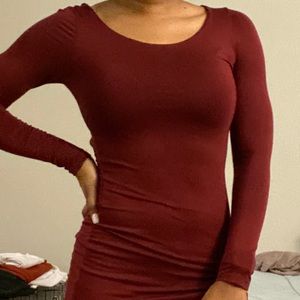 Burgundy Midi Dress